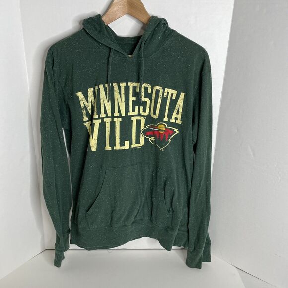 Minnesota Wild Hoodie Sweatshirt, Womens Medium, Green, Graphic Logo - Picture 1 of 8